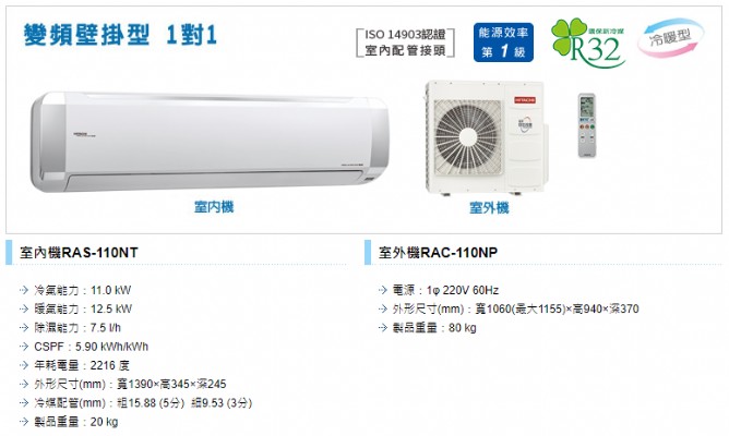 RAS-110NT/RAC-110NP